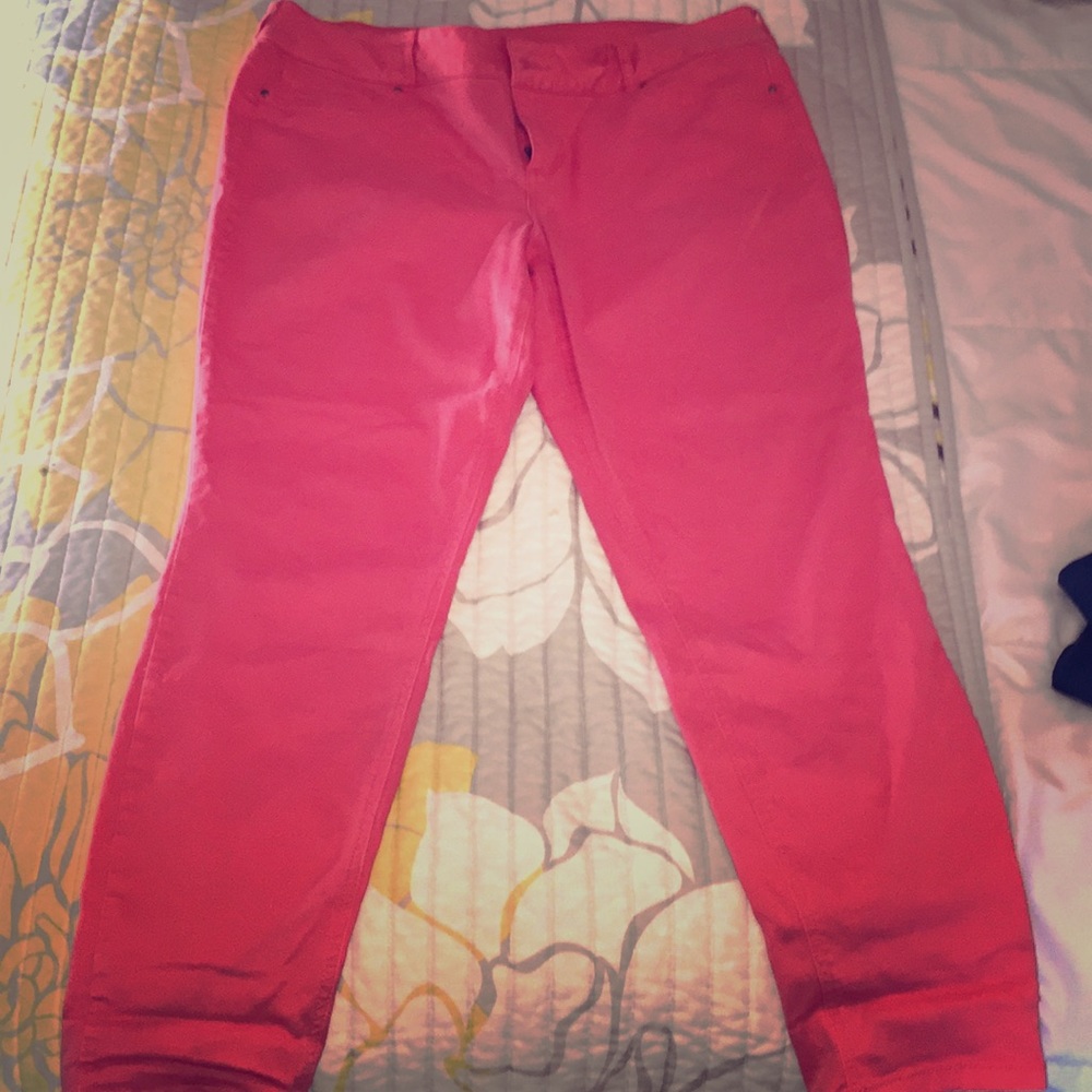 Maurice’s coral (not pink)  jeggings